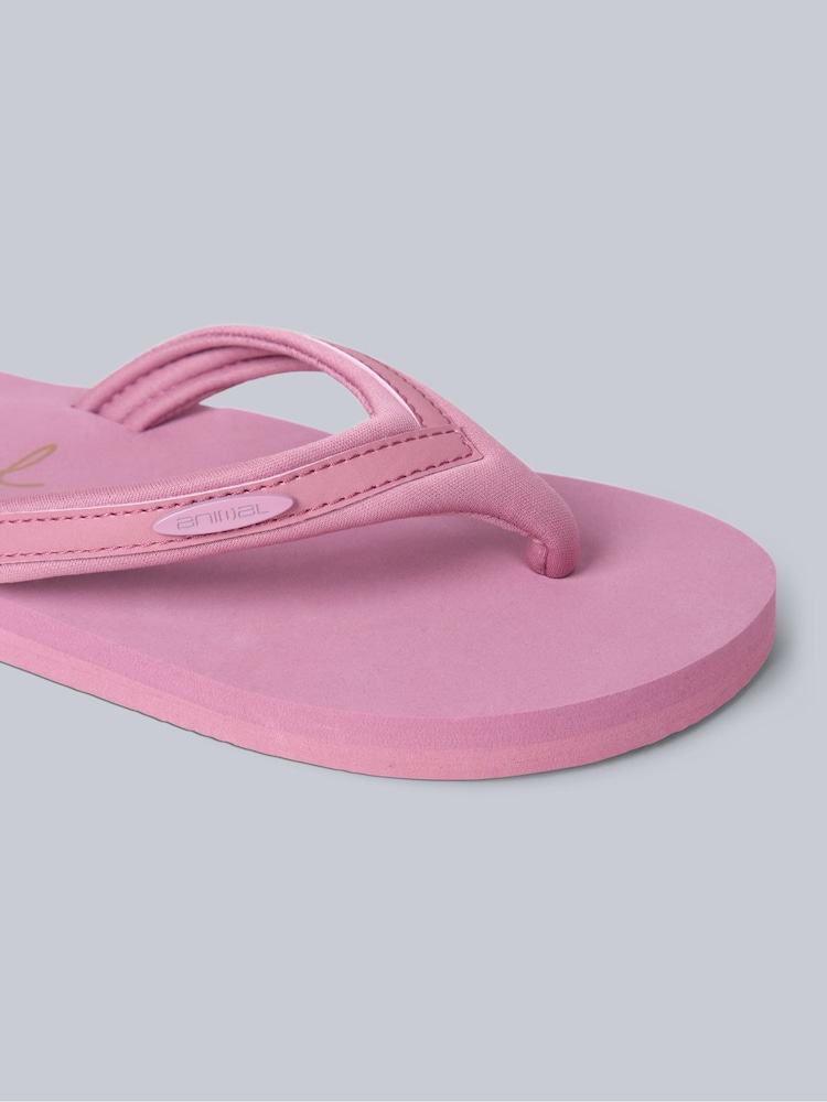 Animal Light Pink Womens Swish Flip Flops - Image 5 of 5