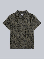 Animal Green Mens 100% Cotton Will Printed Shirt - Image 1 of 4