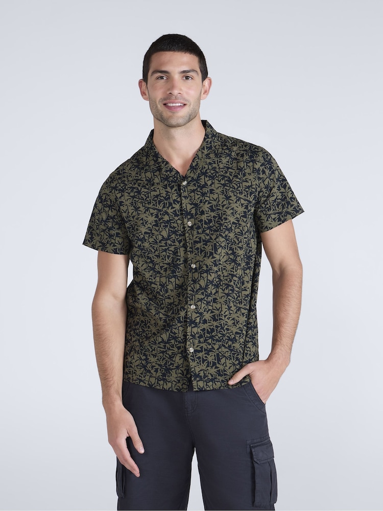 Animal Green Mens 100% Cotton Will Printed Shirt - Image 1 of 4
