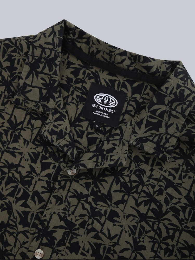 Animal Green Mens 100% Cotton Will Printed Shirt - Image 4 of 4