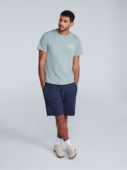 Animal Blue Mens Driver 100% Cotton Joggers Shorts - Image 3 of 4