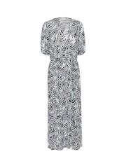 Kaffe Blue KAisolde Amber V-Neck Maxi Dress - Image 2 of 3