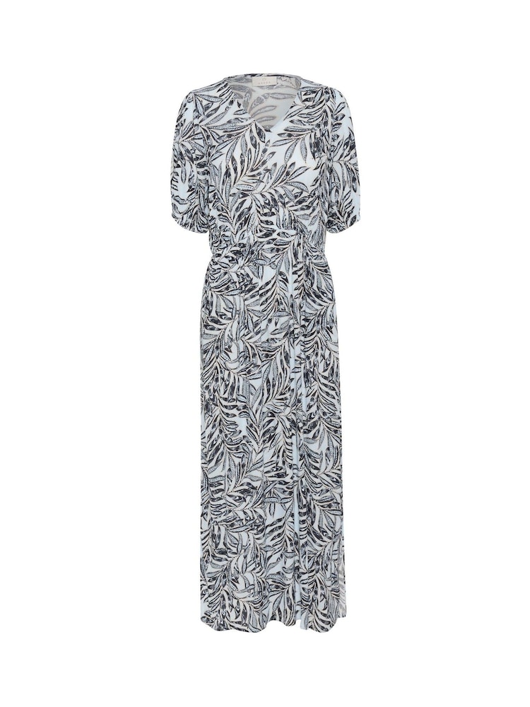 Kaffe Blue KAisolde Amber V-Neck Maxi Dress - Image 2 of 3