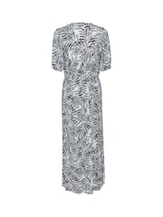 Kaffe Blue KAisolde Amber V-Neck Maxi Dress - Image 3 of 3