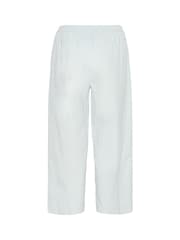 Kaffe Blue 100% Cotton KAnaya Striped Cropped Culotte Trousers - Image 6 of 6
