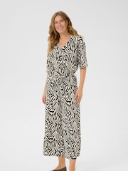 Kaffe Natural KAivanna V-Neck Cropped Jumpsuit - Image 3 of 5