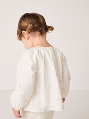 The White Company Lemon Top and Seersucker Stripe White Shorts Set - Image 2 of 7