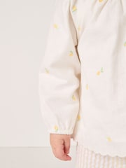 The White Company Lemon Top and Seersucker Stripe White Shorts Set - Image 6 of 7