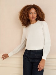 Love & Roses Ivory Blouse - Image 1 of 4