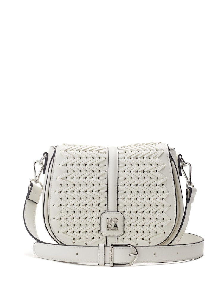 Moda in Pelle Alani Whipstitch Saddle Cross-Body Bag - Image 1 of 4