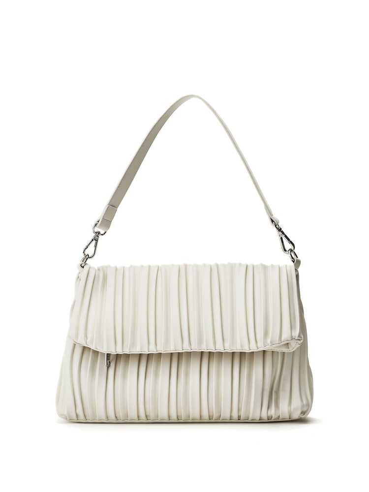 Moda in Pelle Stella Pleated Fold Over Clutch - Image 2 of 5
