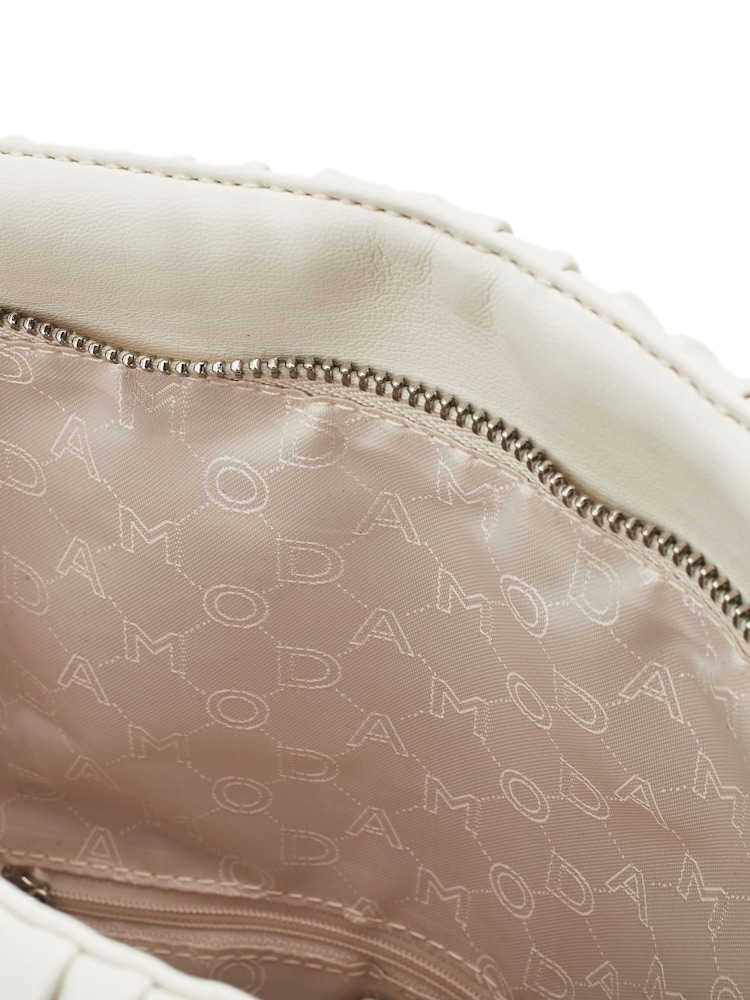 Moda in Pelle Stella Pleated Fold Over Clutch - Image 5 of 5