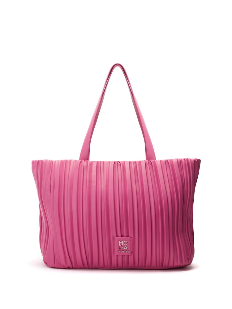 Moda in Pelle Ana Soft Pleated Tote Bag - Image 1 of 4