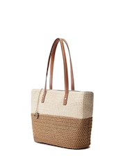 Moda in Pelle Natural Arla Raffia Tote Bag - Image 2 of 4
