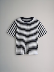 The Set Navy Stripe/White 4 Pack Long Sleeve Relaxed and Short Sleeve Relaxed T-Shirts - Image 3 of 7