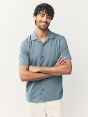 Pink/Blue/Sage Green Short Sleeve Pique Shirts 3 Pack - Image 3 of 9
