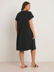 Evans Short Slub Seam 100% Cotton Dress - Image 2 of 5