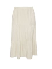 Evans Natural Linen Tiered Skirt - Image 5 of 5