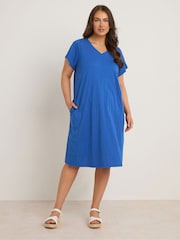 Evans Short Slub Seam 100% Cotton Dress - Image 1 of 5