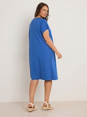 Evans Short Slub Seam 100% Cotton Dress - Image 3 of 5