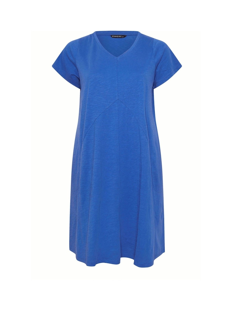 Evans Short Slub Seam 100% Cotton Dress - Image 5 of 5