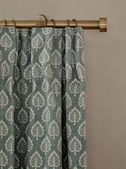 Collection Luxe Embroidered Leaves Pencil Pleat Lined Curtains - Bild 4 von 5