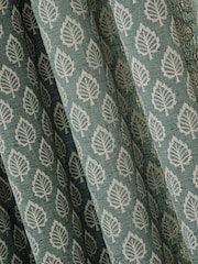 Collection Luxe Embroidered Leaves Pencil Pleat Lined Curtains - Bild 5 von 5