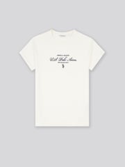 U.S. Polo Assn. Cream Womens Premium Graphic 100% Cotton Grown On Sleeve T-Shirt - Image 1 of 3
