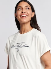 Cream - ZDA Polo Assn. Ženska premium grafika 100% bombaž Grown On Sleeve - Slika 4 iz 4