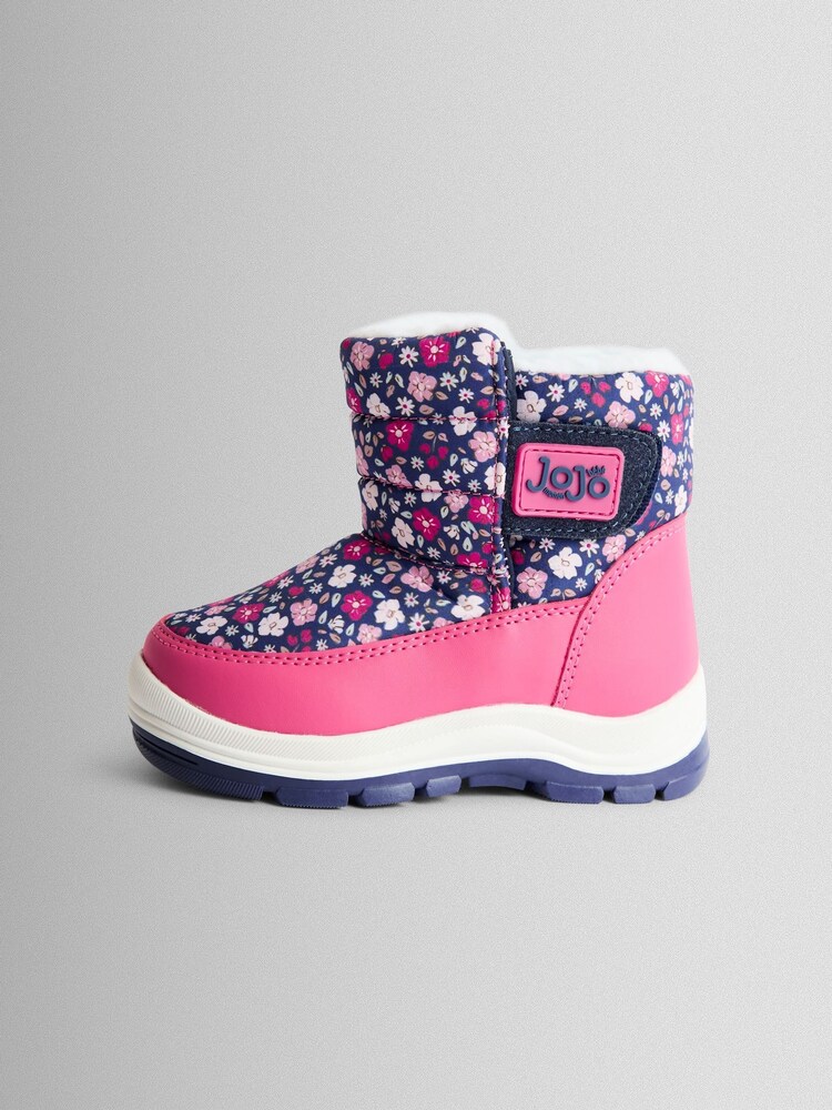 JoJo Maman Bébé Pink Ditsy Cosy Snow Boots - Image 4 of 4 JoJo Maman Bébé Pink Ditsy Cosy Snow Boots - Image 4 of 4
