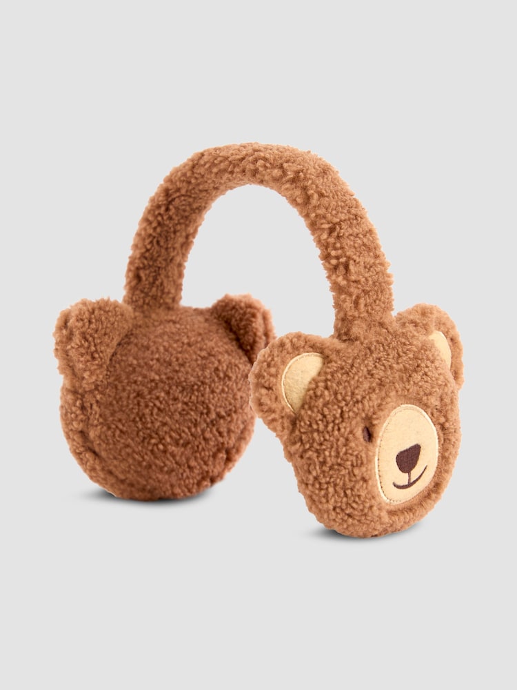 JoJo Maman Bébé Brown Bear Ears Muffs - Image 1 of 3
