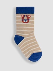 JoJo Maman Bébé Indigo 3-Pack Socks - Image 2 of 4