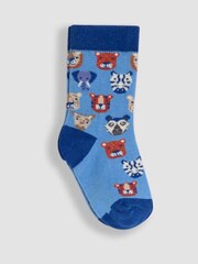 JoJo Maman Bébé Indigo 3-Pack Socks - Image 3 of 4