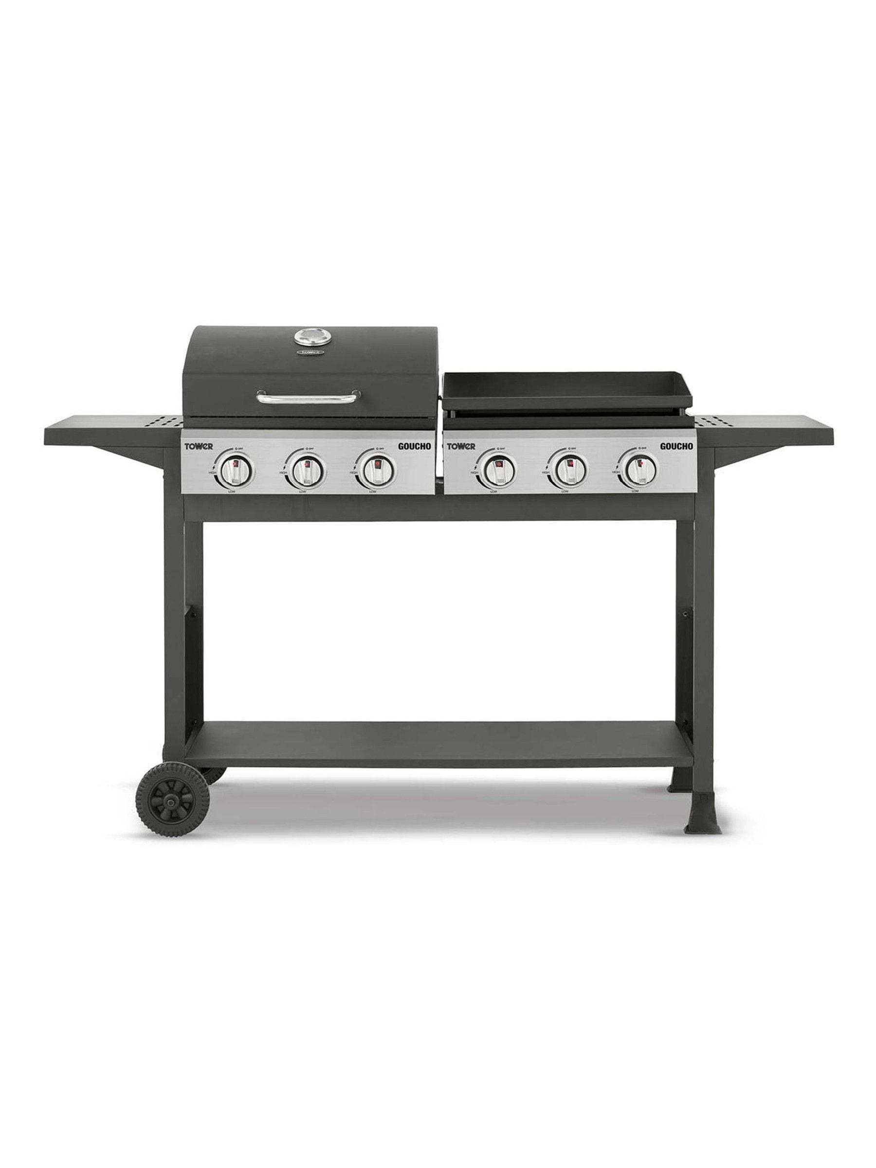 Tower Goucho Six Burner Gas Bbq And Plancha, Black - Image 4