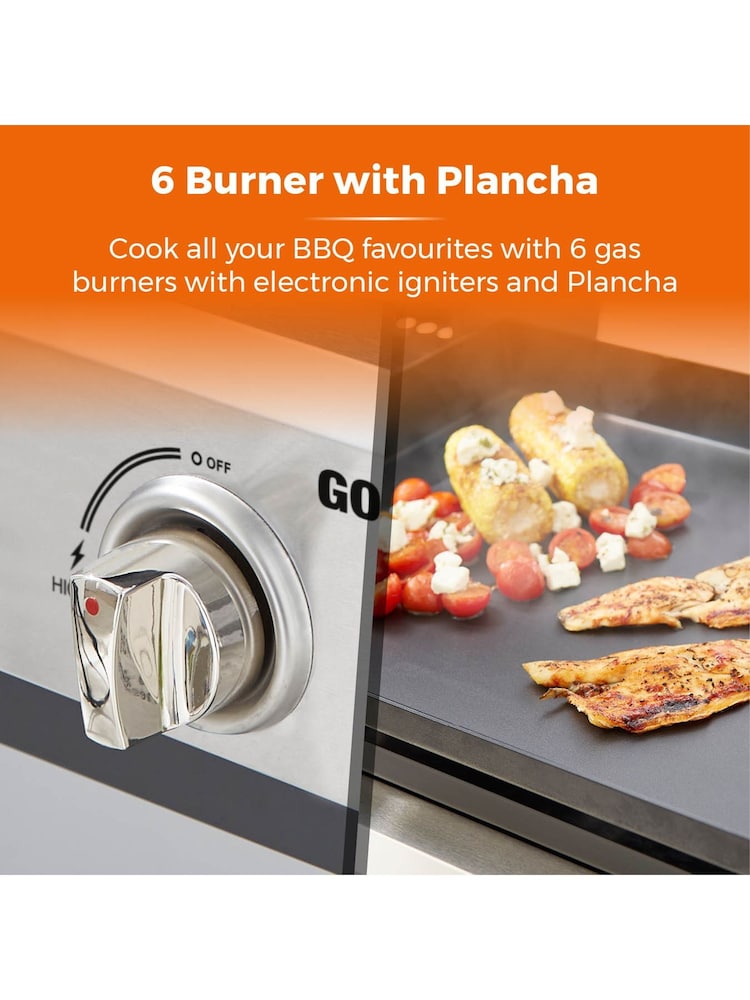Tower Black Goucho Six Burner Gas BBQ - Image 2 of 6