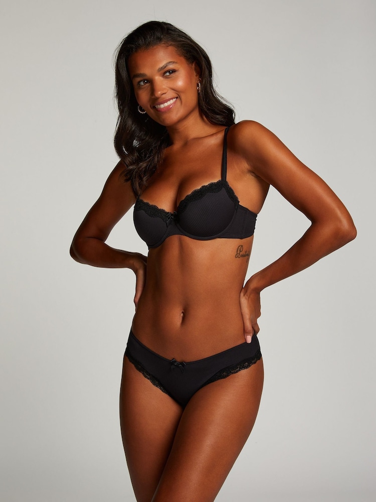 Hunkemoller Lola Brazilian Black Knickers - Image 1 of 5