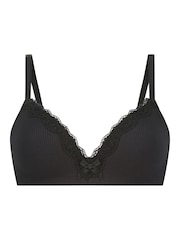 Hunkemoller Lola Padded Non-Wired Black Bra - Image 4 of 5