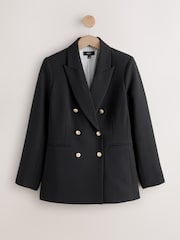 Black Military Double Breasted Blazer - Image 1 of 3