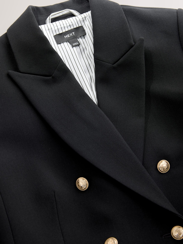 Black Military Double Breasted Blazer - Image 3 of 3