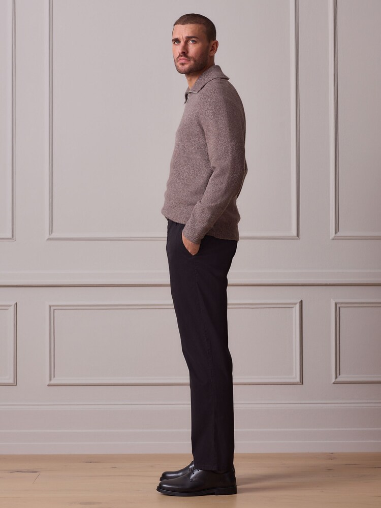 Black Straight Fit Ultimate Chino Trousers - Image 4 of 4 Black Straight Fit Ultimate Chino Trousers - Image 4 of 4