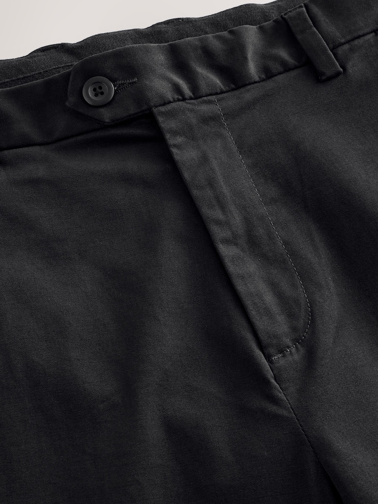 Black Straight Fit Signature Ultimate Motionflex Chino Trousers - Image 8 of 8