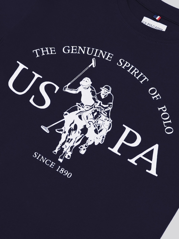 U.S. Polo Assn. Aqua Blue Graphic Print T-Shirt - Image 3 of 3 U.S. Polo Assn. Aqua Blue Graphic Print T-Shirt - Image 3 of 3