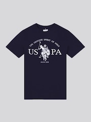 U.S. Polo Assn. Aqua Blue Graphic Print T-Shirt - Image 5 of 7