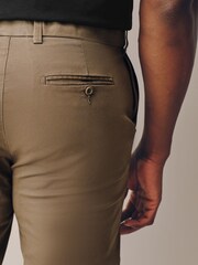 Taupe Straight Fit Signature Ultimate Motionflex Chino Trousers - Image 6 of 10