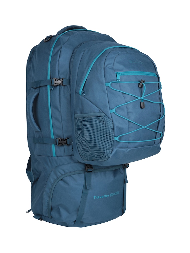 Mountain Warehouse Blue Traveller 60L 20L Backpack - Image 2 of 6