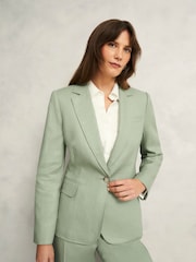 Hobbs Grey 100% Linen Petite Marietta Jacket - Image 1 of 4