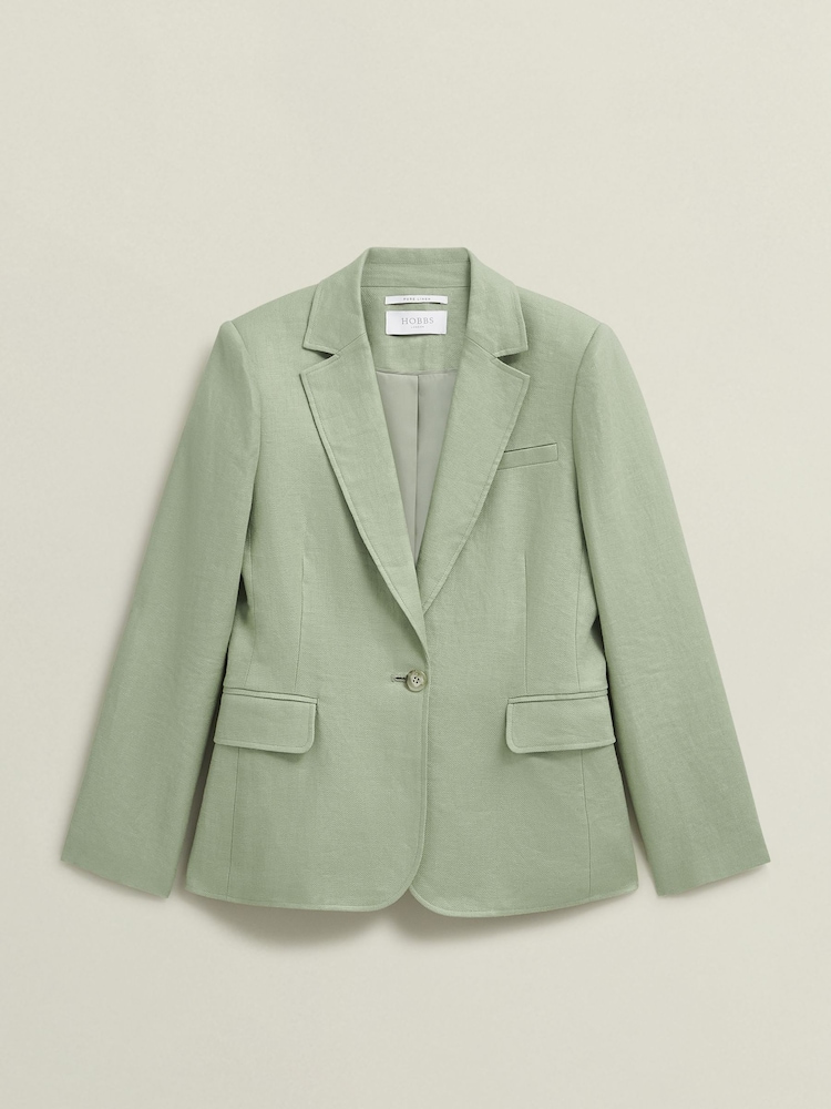 Hobbs Green Petite 100% Linen Marietta Jacket - Image 4 of 4 Hobbs Green Petite 100% Linen Marietta Jacket - Image 4 of 4