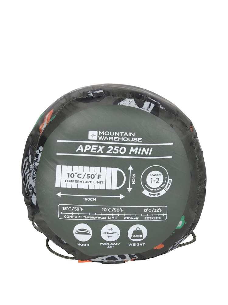 Mountain Warehouse Green Apex Mini Mid Season Sleeping Bag - Image 7 of 7