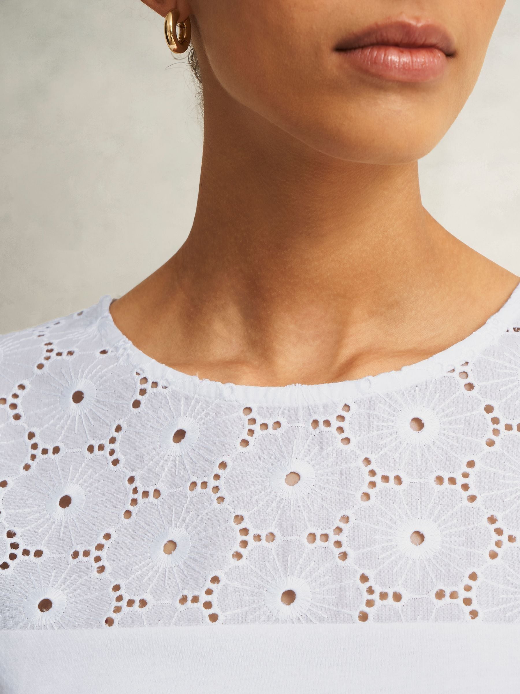 ホブズ HOBBS THEA BRODERIE TOP （WHITE） Buy Hobbs White Thea Broderie 100% Cotton Top from Next USA