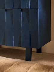MADE.COM Blue Stained Mango Wood Ronan Small Sideboard - Image 3 of 5